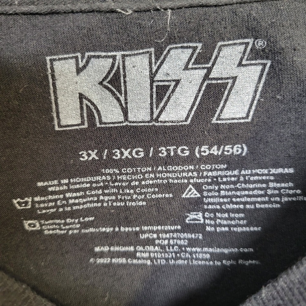 KISS World Tour 2022 '77 Graphic T-Shirt Band Tee Rock Concert 3X 3XL Black - Picture 2 of 7